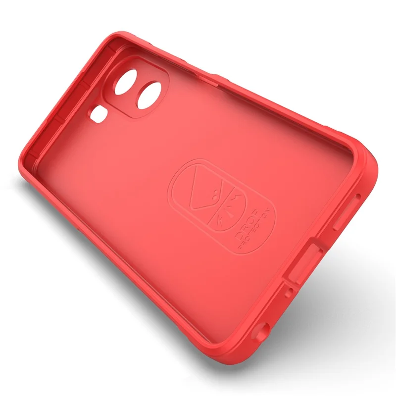 For Oppo A5x 5G  /  4G Case Anti-Drop Soft TPU Rugged Phone Back Cover - Red