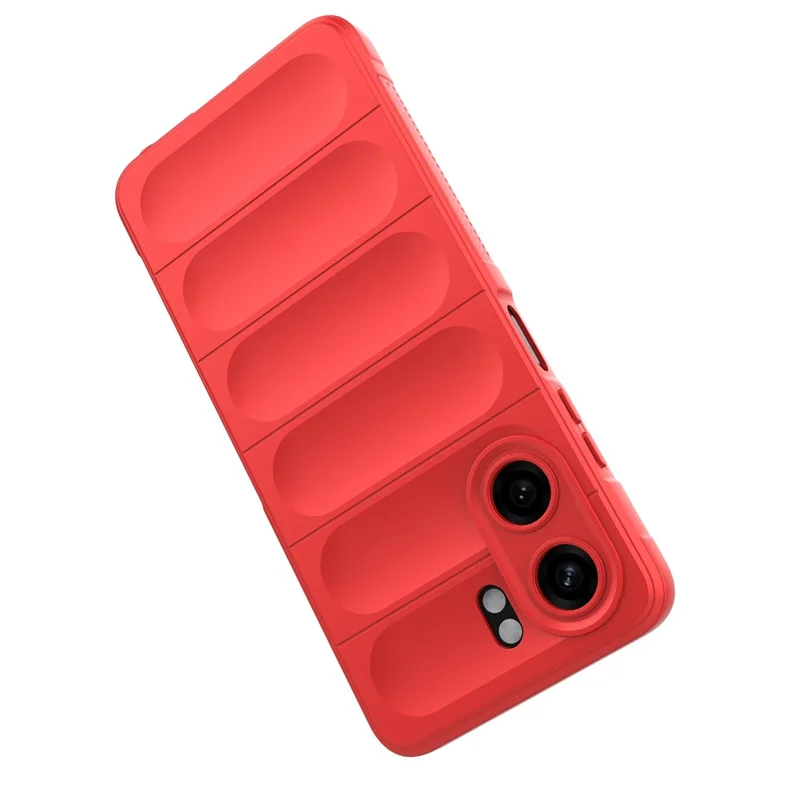 For Oppo A5x 5G  /  4G Case Anti-Drop Soft TPU Rugged Phone Back Cover - Red