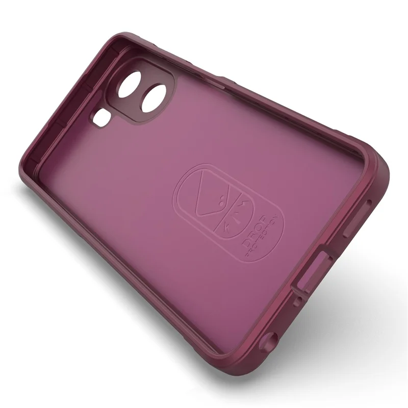 For Oppo A5x 5G  /  4G Case Anti-Drop Soft TPU Rugged Phone Back Cover - Wine Red