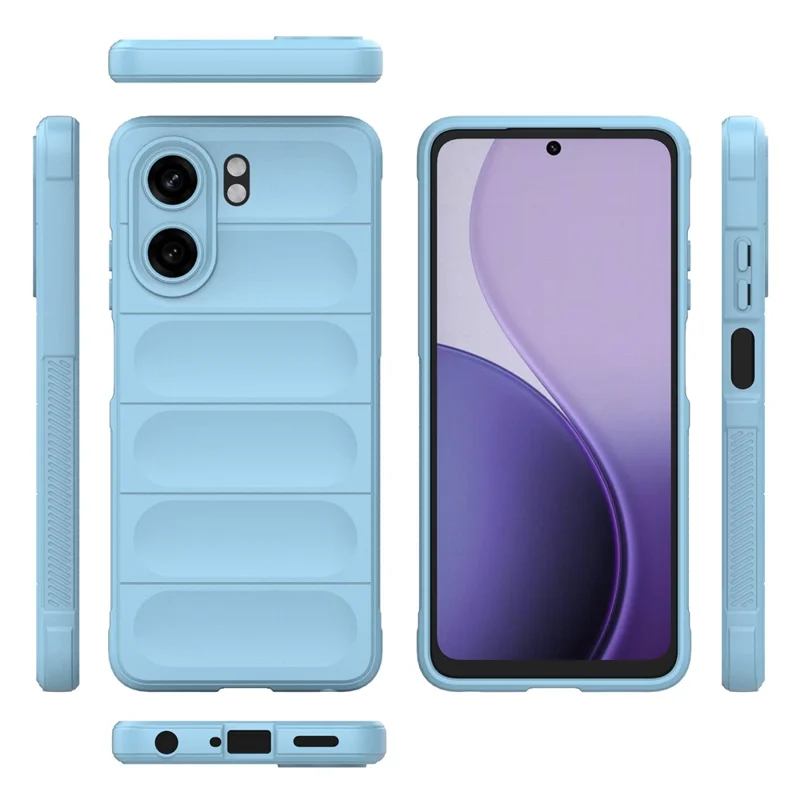 For Oppo A5x 5G  /  4G Case Anti-Drop Soft TPU Rugged Phone Back Cover - Baby Blue