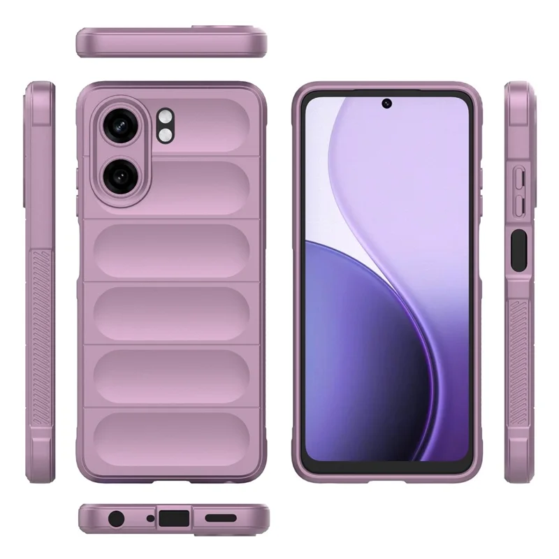 For Oppo A5x 5G  /  4G Case Anti-Drop Soft TPU Rugged Phone Back Cover - Light Purple