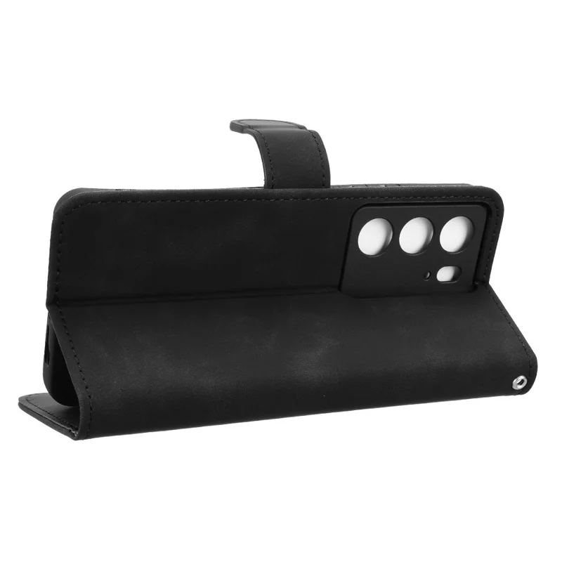 For Realme C71 4G Leather Case Skin Feel Anti Drop Wallet Flip Phone Cover - Black