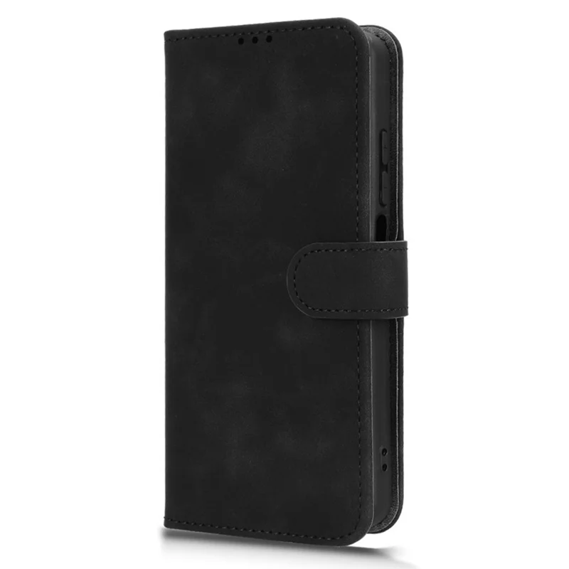 For Realme C71 4G Leather Case Skin Feel Anti Drop Wallet Flip Phone Cover - Black
