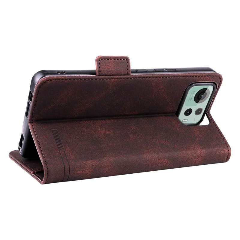 For Asus Zenfone 12 Ultra 5G Case Leather Wallet Flip Phone Cover with Hardware Decor - Coffee