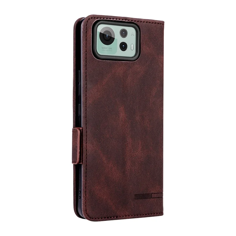 For Asus Zenfone 12 Ultra 5G Case Leather Wallet Flip Phone Cover with Hardware Decor - Coffee