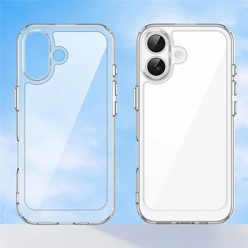 For iPhone 17 Case TPU + Acrylic Protective Clear Phone Cover - Transparent
