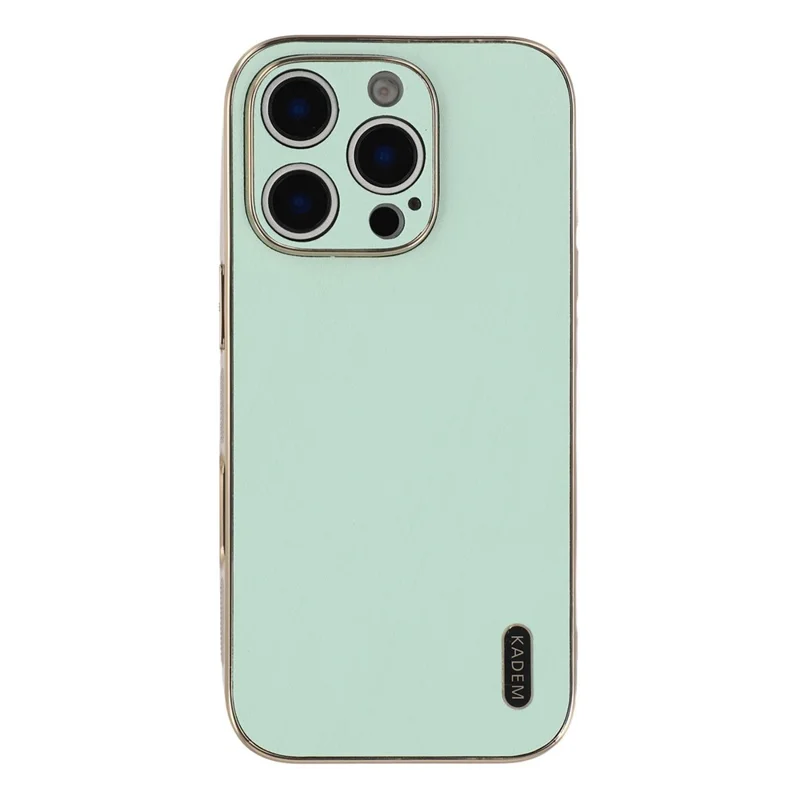 KADEM für iPhone 16 Pro Hülle Elektrolytische Seidenstruktur PU + TPU Handyrückseite - Grün