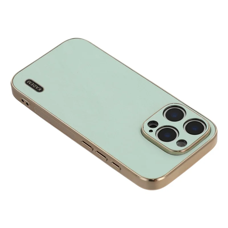 KADEM für iPhone 16 Pro Hülle Elektrolytische Seidenstruktur PU + TPU Handyrückseite - Grün