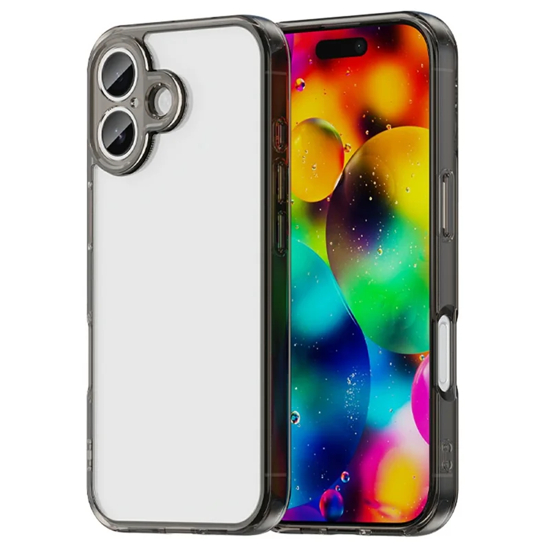 For iPhone 17 Case TPU + Acrylic Phone Back Cover Anti Yellowing - Black