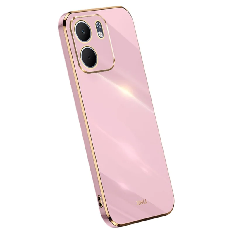 XINLI Fodral för Oppo A5x 5G TPU-mobilhölje med elektropläterad ram – Lila