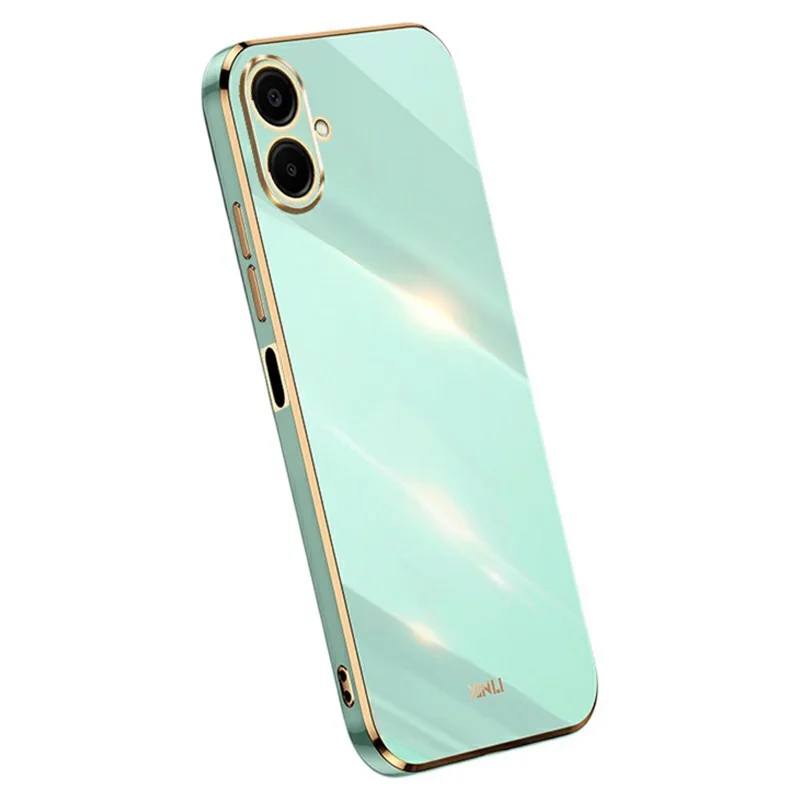 XINLI For Samsung Galaxy A07 5G Case TPU Phone Cover with Electroplating Frame - Cyan