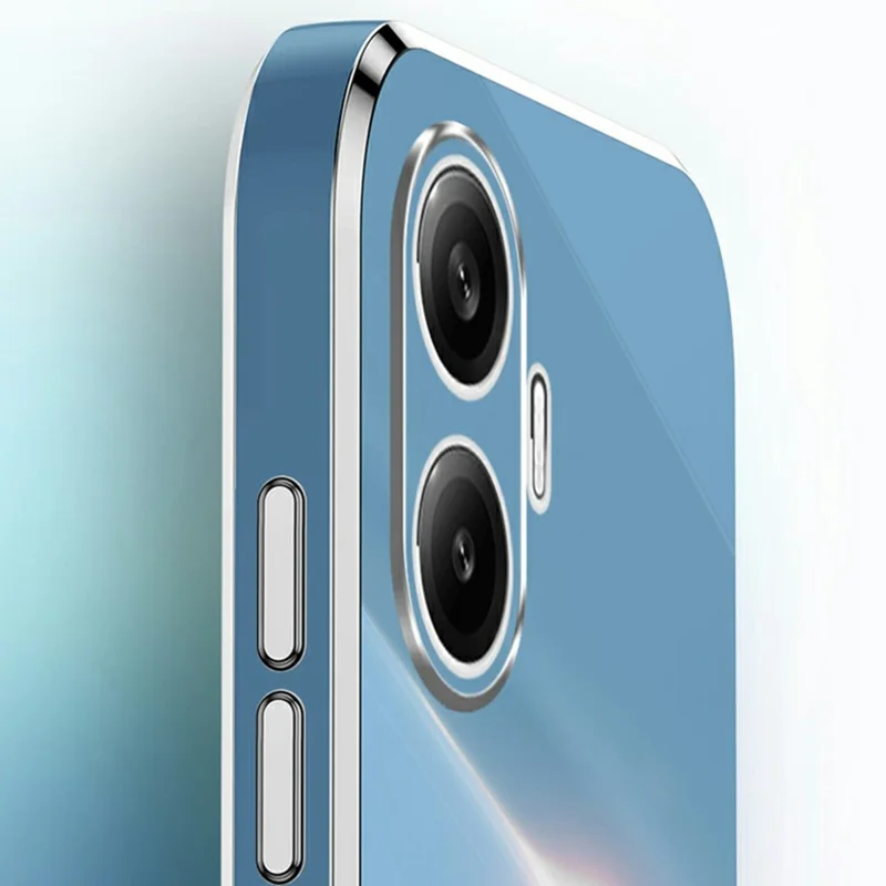 Capa XINLI para Xiaomi Redmi Turbo 4 Pro 5G em TPU com Moldura Eletroplástica - Ciano