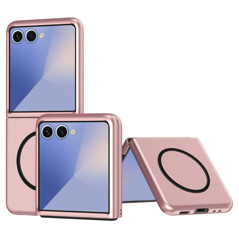 Capa para Samsung Galaxy Z Flip7 5G Compatível com MagSafe Pele-Toque Mate Capa Rígida de PC - Rosa