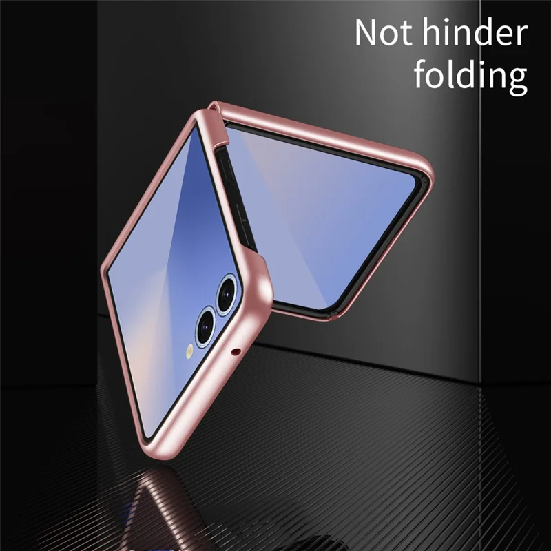 Capa para Samsung Galaxy Z Flip7 5G Compatível com MagSafe Pele-Toque Mate Capa Rígida de PC - Rosa