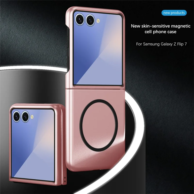 For Samsung Galaxy Z Flip7 5G Case Compatible with MagSafe Skin-Touch Matte Hard PC Phone Cover - Sapphire