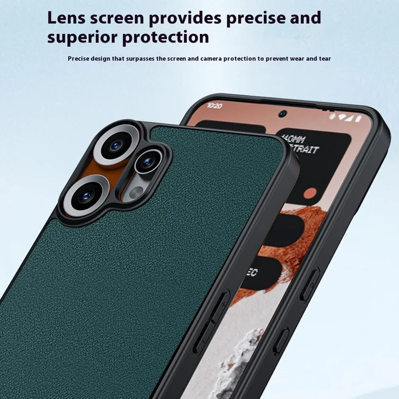 Capa For Nothing CMF Phone 2 Pro em Couro PU com PC + TPU Anti-Queda - Laranja