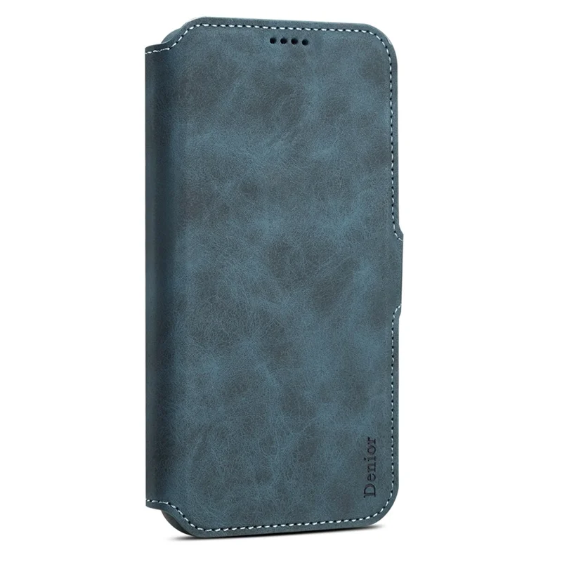 DENIOR B06 For iPhone 16 Case Magnetic Detachable Wallet Stand Leather + TPU Phone Cover - Blue