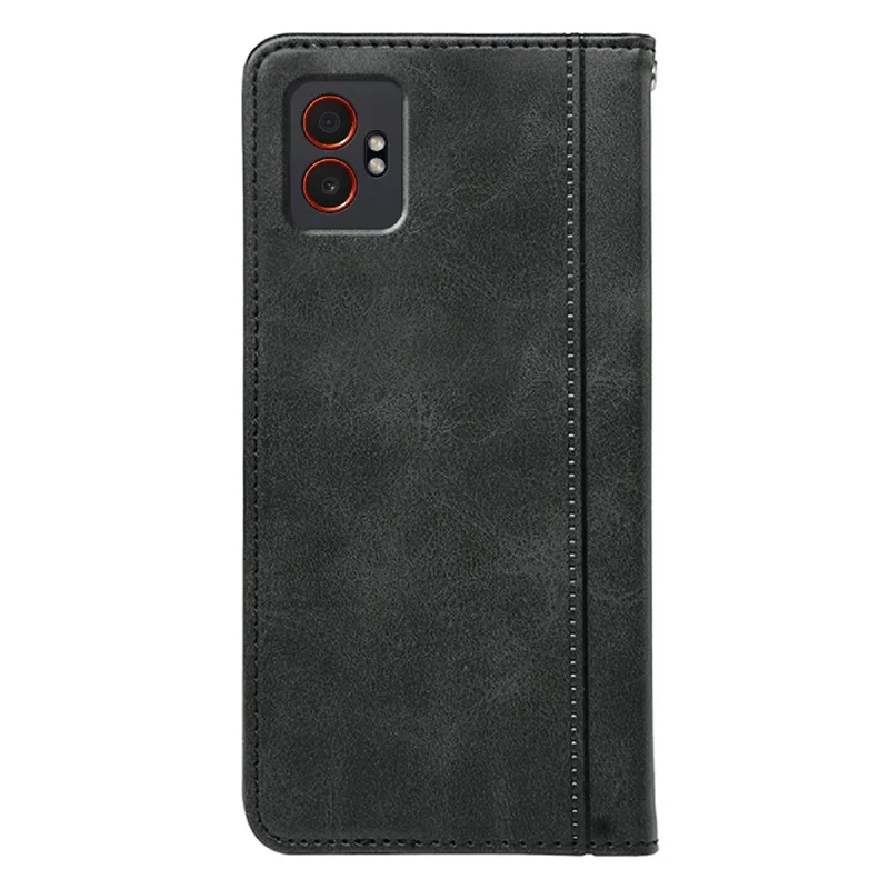 Per Samsung Galaxy XCover7 Pro Custodia Chiusura magnetica nascosta Texture in pelle vitello Custodia per telefono - Nero