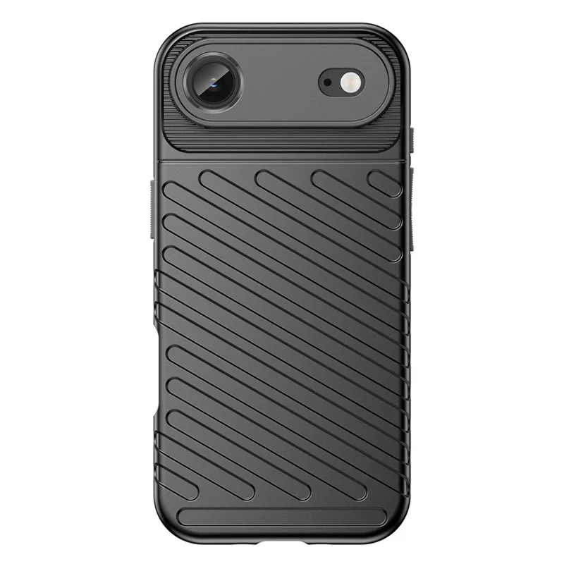 Cover per iPhone 17 Air in TPU Antiurto con Texture a Twill - Nero