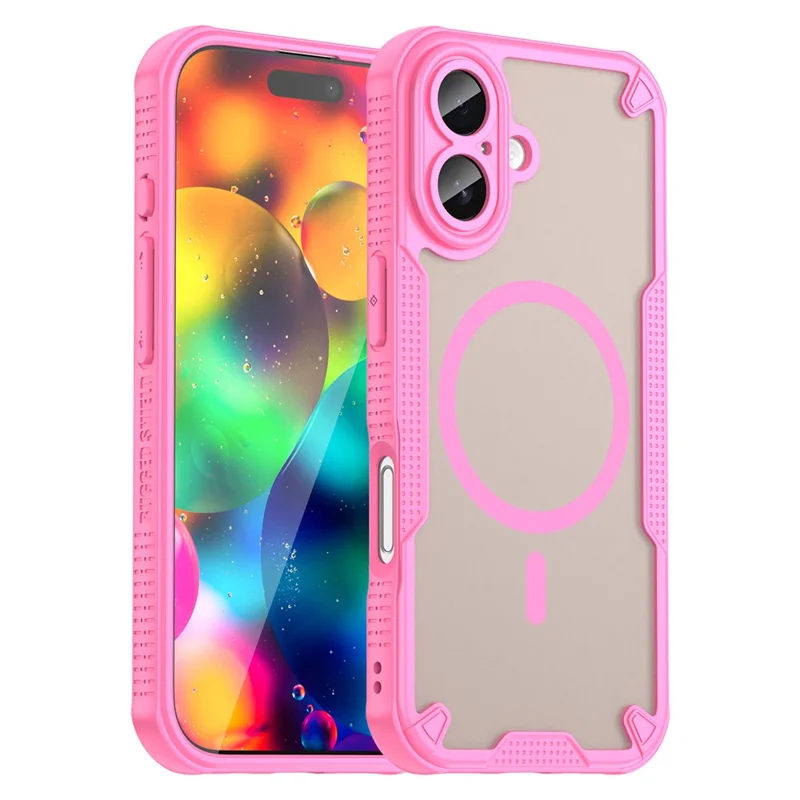 Оптовая покупка Магнитного Противоударного Чехла для iPhone 17 из TPU + PC - Розовый