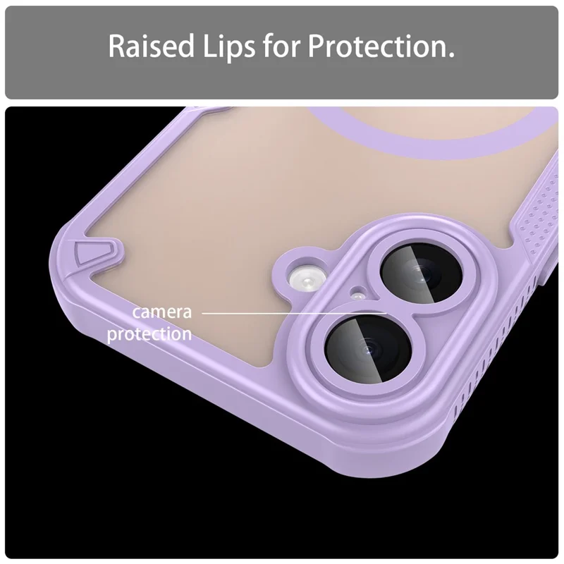 Compra em Massa de Capa Magnética a Prova de Queda para iPhone 17 TPU + Capa Traseira de PC - Roxo