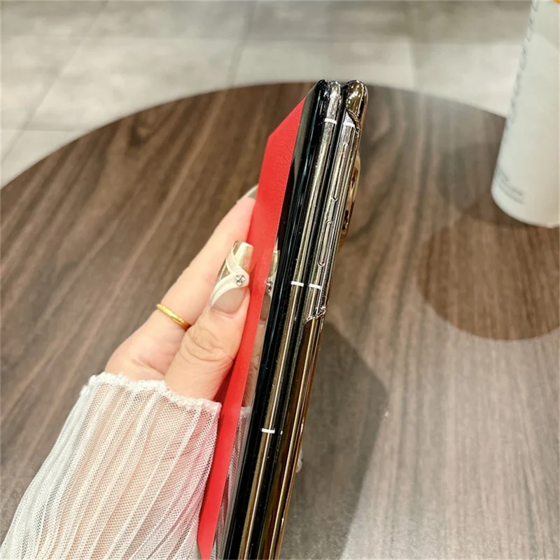 Pour Huawei Mate X6 Étui avec Support en Cuir + PC Coque de Protection pour Téléphone - Blanc