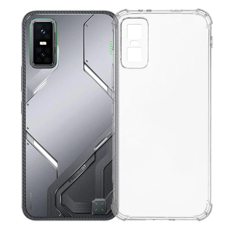 Étui pour Infinix GT 30 Pro 5G Renforcé Quatre Coins Anti-Chute Transparent en TPU