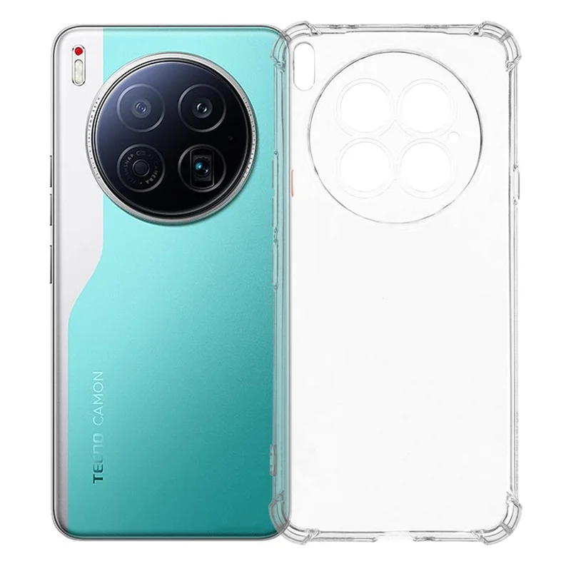 For TECNO Camon 40 Premier 5G Phone Case Reinforced Four Corner Anti-Drop Clear TPU Cover