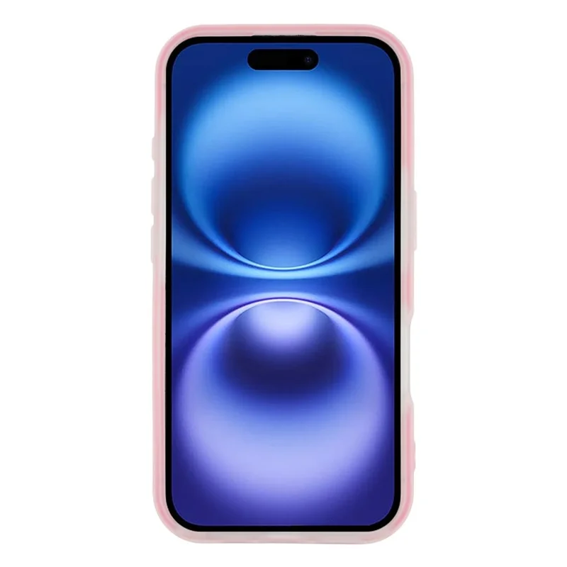 For iPhone 16 Case 2 in 1 PC + TPU Frosted Phone Case Large Camera Cutout - Rose
