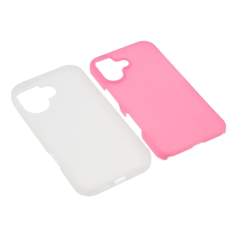For iPhone 16 Case 2 in 1 PC + TPU Frosted Phone Case Large Camera Cutout - Rose