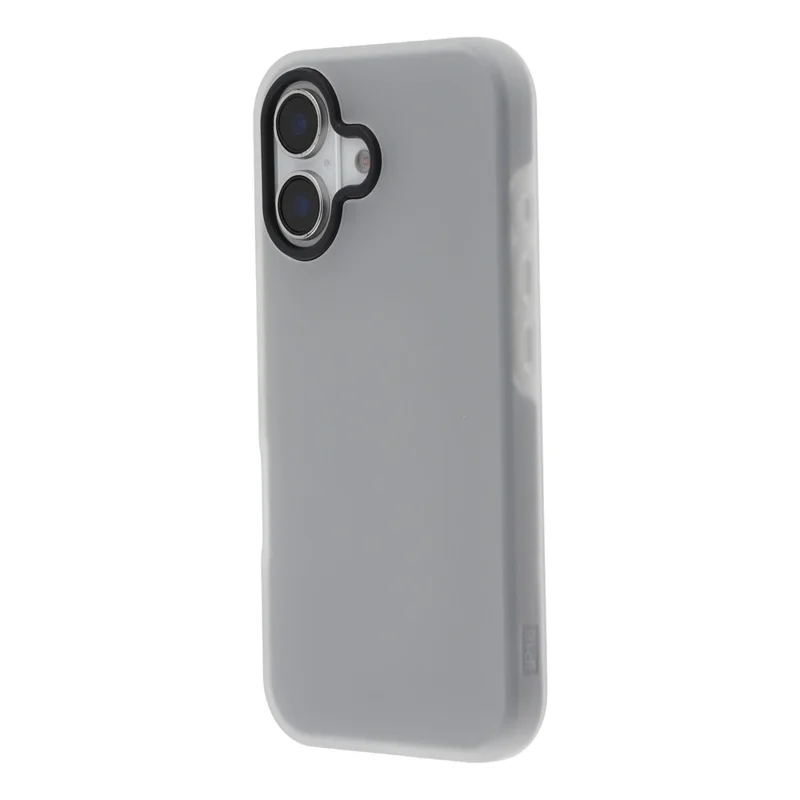For iPhone 16 Case 2 in 1 PC + TPU Frosted Phone Case Large Camera Cutout - Black