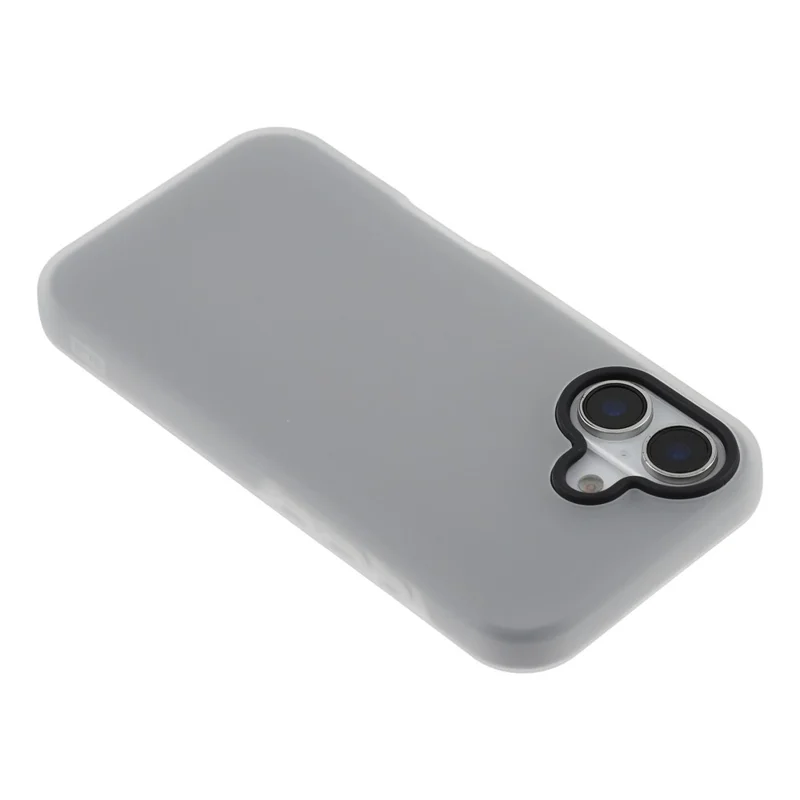 For iPhone 16 Case 2 in 1 PC + TPU Frosted Phone Case Large Camera Cutout - Black