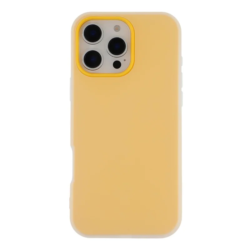 For iPhone 16 Pro Case 2 in 1 PC + TPU Frosted Phone Case Large Camera Cutout - Orange