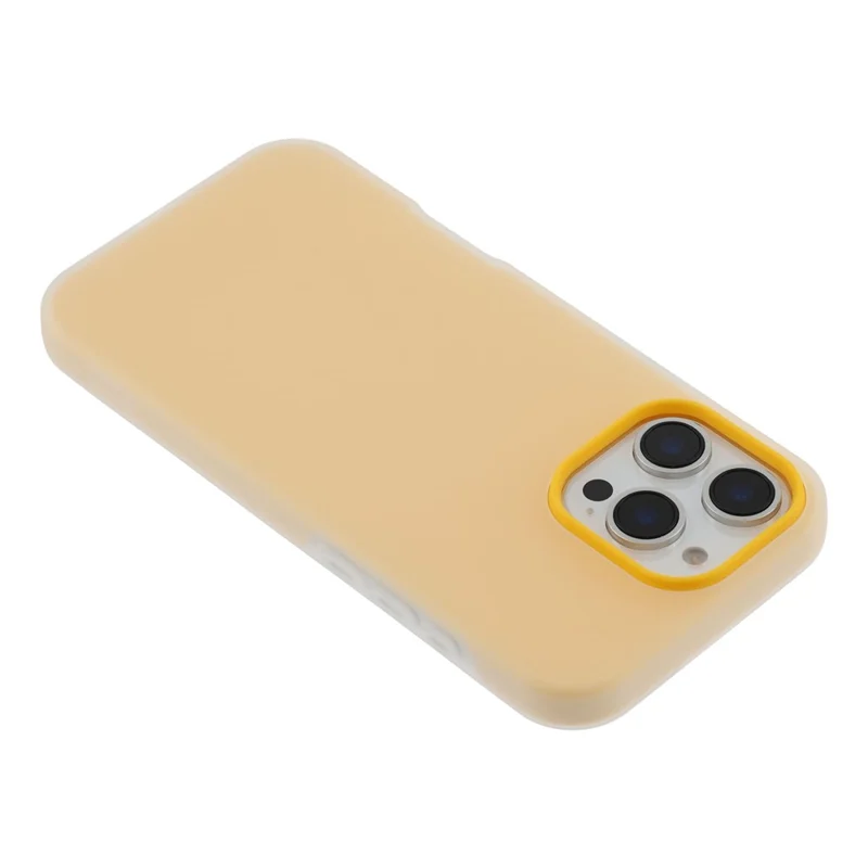 For iPhone 16 Pro Case 2 in 1 PC + TPU Frosted Phone Case Large Camera Cutout - Orange