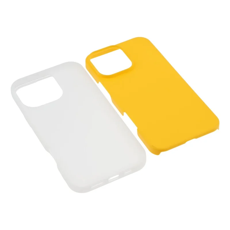 For iPhone 16 Pro Case 2 in 1 PC + TPU Frosted Phone Case Large Camera Cutout - Orange