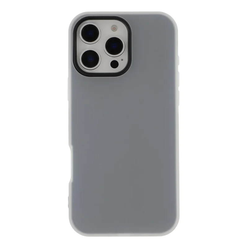 For iPhone 16 Pro Case 2 in 1 PC + TPU Frosted Phone Case Large Camera Cutout - Black