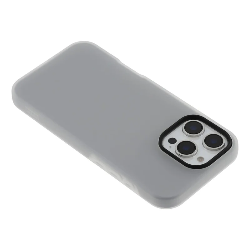 For iPhone 16 Pro Case 2 in 1 PC + TPU Frosted Phone Case Large Camera Cutout - Black