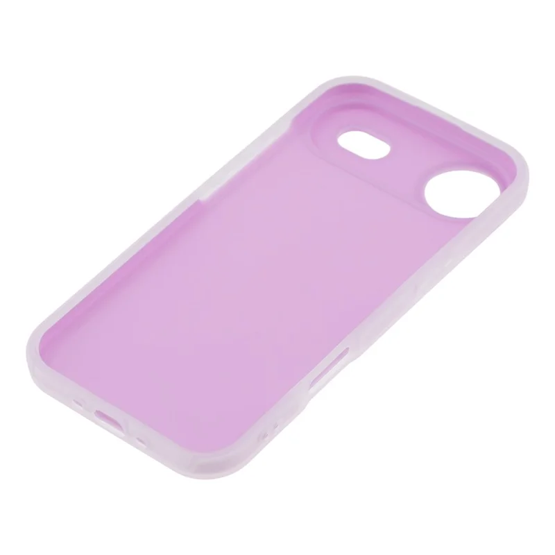 For iPhone Air Case 2 in 1 PC + TPU Frosted Phone Case Large Camera Cutout - Purple