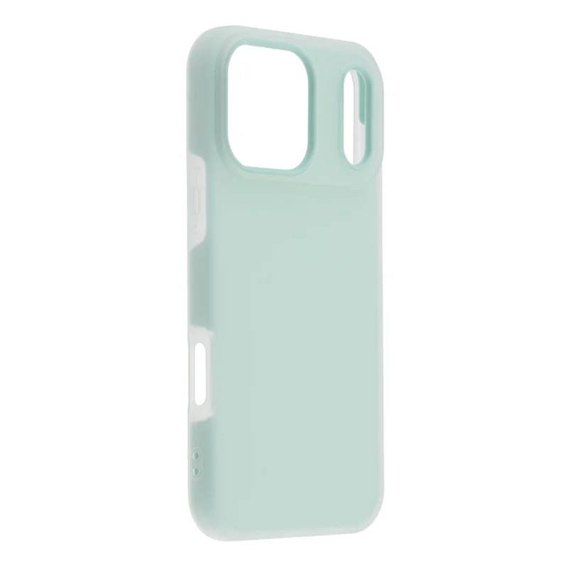 For iPhone 17 Pro Case 2 in 1 PC + TPU Frosted Phone Case Large Camera Cutout - Lake Green