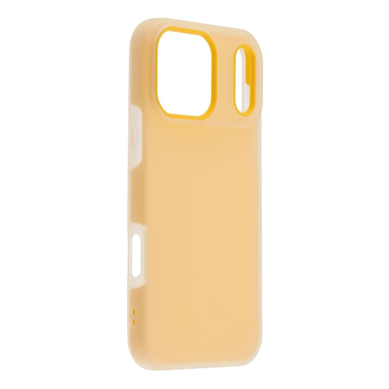 Capa para iPhone 17 Pro 2 em 1 PC + TPU Fosca Recorte grande da câmera - Laranja