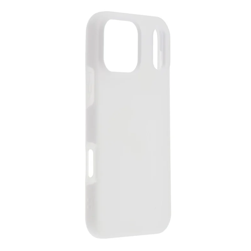 For iPhone 17 Pro Case 2 in 1 PC + TPU Frosted Phone Case Large Camera Cutout - White