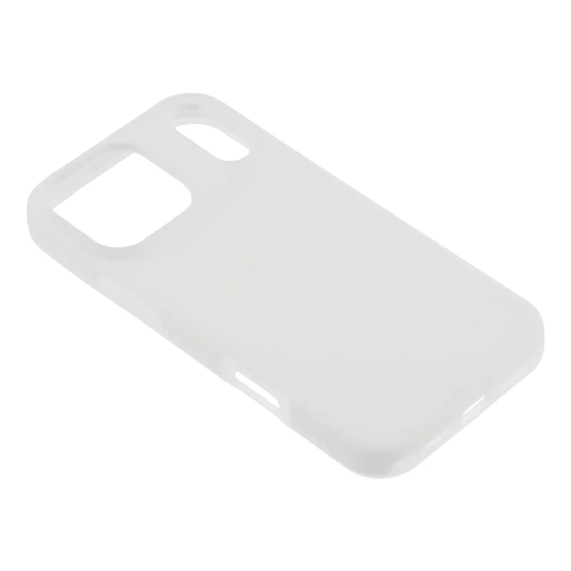 For iPhone 17 Pro Case 2 in 1 PC + TPU Frosted Phone Case Large Camera Cutout - White