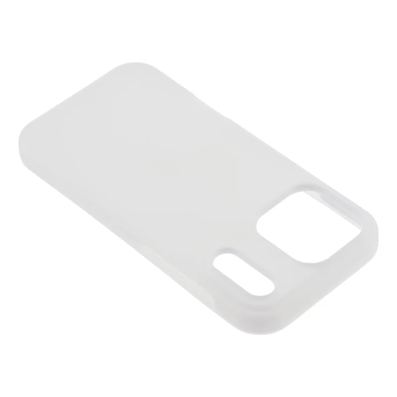 For iPhone 17 Pro Case 2 in 1 PC + TPU Frosted Phone Case Large Camera Cutout - White