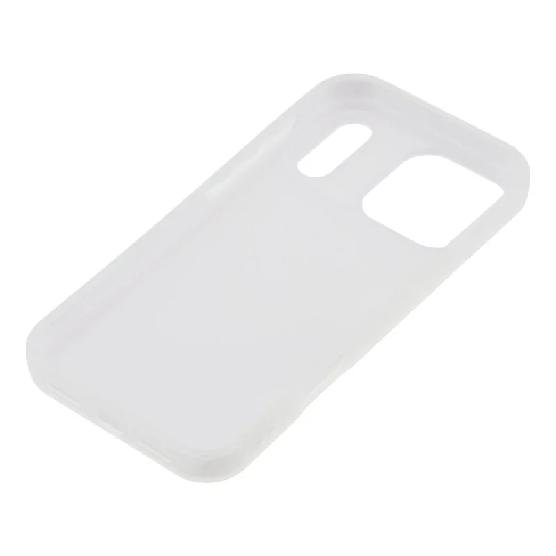 For iPhone 17 Pro Case 2 in 1 PC + TPU Frosted Phone Case Large Camera Cutout - White
