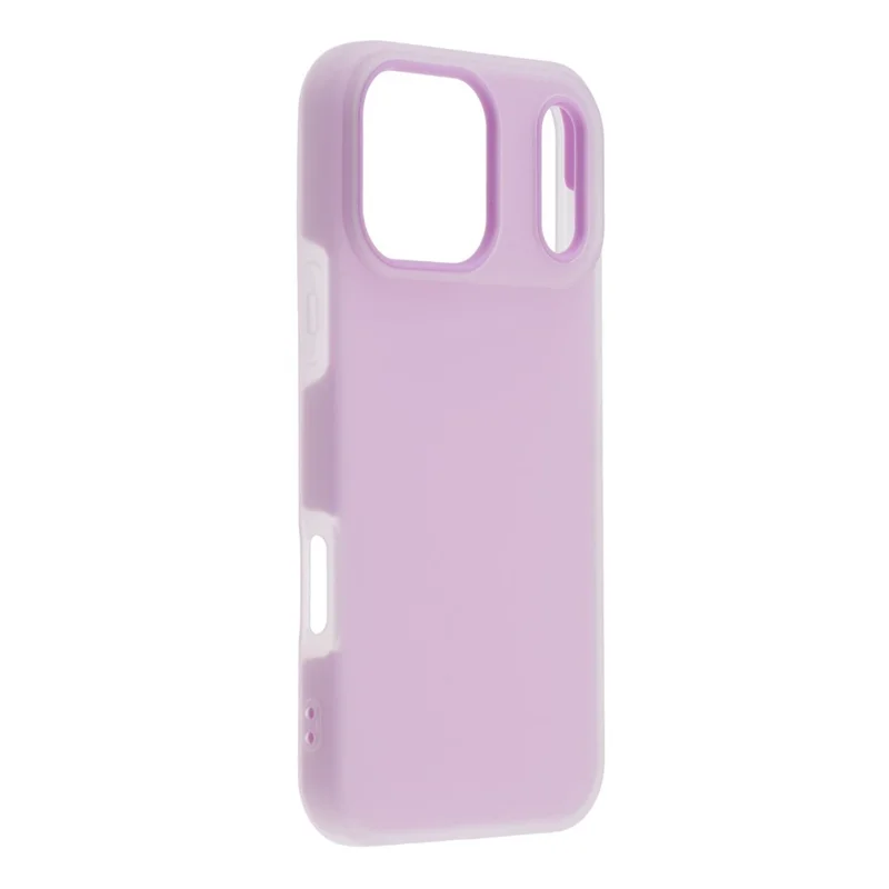 For iPhone 17 Pro Case 2 in 1 PC + TPU Frosted Phone Case Large Camera Cutout - Purple