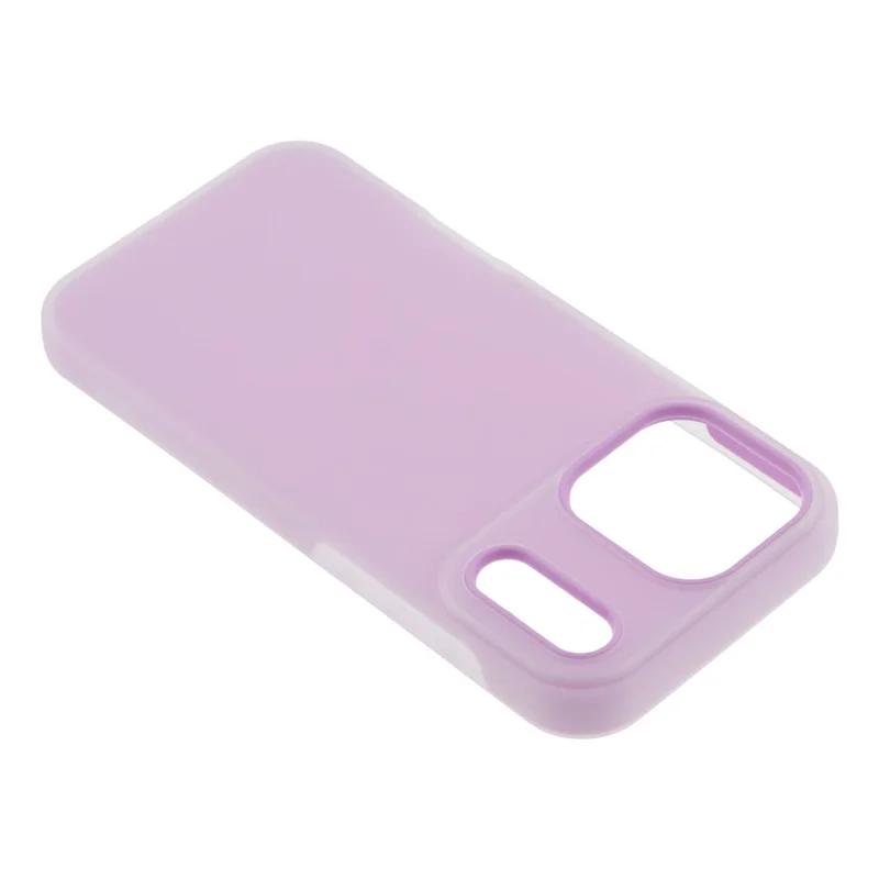 For iPhone 17 Pro Case 2 in 1 PC + TPU Frosted Phone Case Large Camera Cutout - Purple
