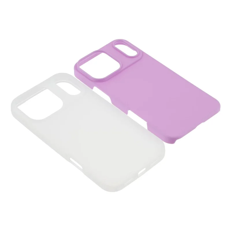 For iPhone 17 Pro Case 2 in 1 PC + TPU Frosted Phone Case Large Camera Cutout - Purple