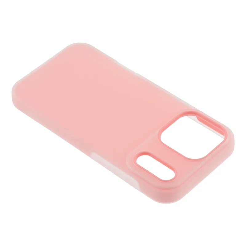 For iPhone 17 Pro Case 2 in 1 PC + TPU Frosted Phone Case Large Camera Cutout - Pink