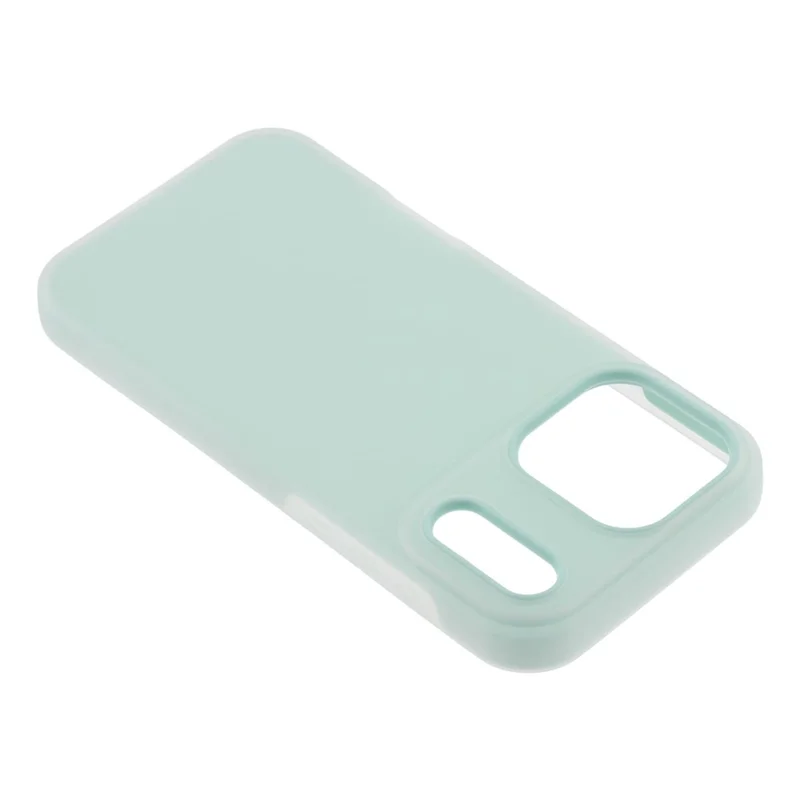 For iPhone 17 Pro Max Case 2 in 1 PC + TPU Frosted Phone Case Large Camera Cutout - Lake Green