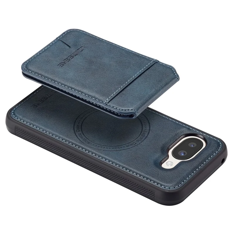 LC.IMEEKE L3 Magnetische Hülle mit Kartenfach für Google Pixel 9a aus Leder und TPU - Blau